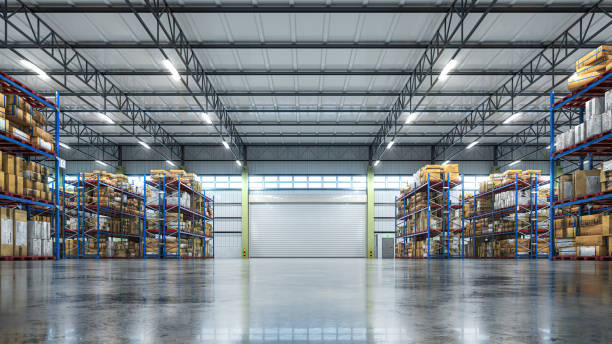 Modern storage facility showing warehouse space optimization with organized racks